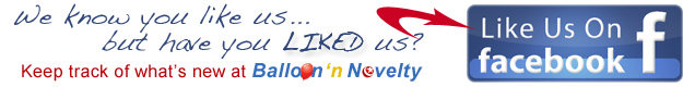follow Balloon and Novelty store on facebook